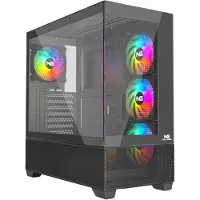 NÖRDIC Gaming NGC-1150, Tower, PC, Schwarz, ATX, micro ATX, Mini-ATX, Gaming, Multi