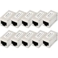 Digitus CAT 6A Modulare Kupplung, geschirmt - 10 Stk., RJ-45, RJ-45, Silber