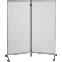 PaperFlow Mobile Trennwand, desinfektionsmittelbeständig, 2 Elemente, semitransparent