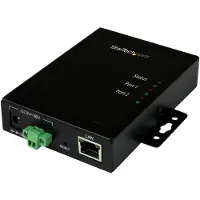 StarTech.com .com 2 Port Seriell auf IP Geräte Server - RS232 - Metall und Montierbar, 10/100Base-T(X), AC, 100 - 240 V, 12 V, 3 A, AU, EU, UK, US