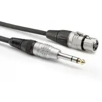 Sommer cable HBP-XF6S-0150 Audio Adapterkabel [1x Jackstik 6.3 mm (stereo) - 1x XLR-bøsning 3-polet] 1.50 m Sort