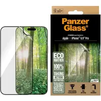 PanzerGlass Ultra Wide Fit Recycelter Antibakterieller Screen Protector Matrix inkl. Applikator für das Apple iPhone 16 Pro Max