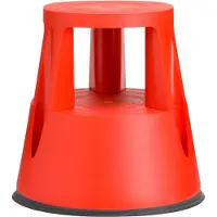 Twinco Rollhocker THXX000002, aus Kunststoff, Höhe 42cm, Tragkraft 150kg, rot