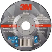 3M 3MTM Silver Skrubskive T27, 125mm x 7mm x 22,23mm, PN51748 - (20 stk.)