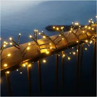 Sirius LED Lichterkette Easy-Line Cluster 380 LED warmweiß außen 7,6 m grün