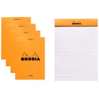 Rhodia 10x Gehefter Notizblock No.12 8,5x12cm 80 Blatt liniert 80g - Orange 12600C