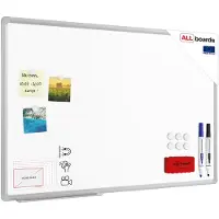 Allboards Keramik-Magnettafel emailliert P3 90x60 cm, Alurahmen