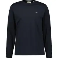 Gant für Herren. 2004049 Shield Langarm-T-Shirt schwarz (S), Lässig, Baumwolle
