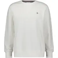 Gant für Herren. 2006065 Shield Sweatshirt mit Rundhalsausschnitt off-white (L), Weiß, Lässig, Baumwolle