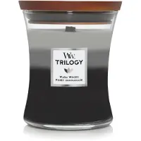Woodwick Duftkerze Trilogy Fireside, Redwood, Sandelholznelke 609 g