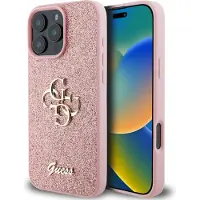 GUESS GUHCP16LHG4SGP iPhone 16 Pro 6.3" różowy/pink hardcase Fixed Glitter Big 4G