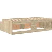 vidaXL Bettrahmen mit Speicher Sonoma-Eiche 80 x 200 cm Holzwerkstoff