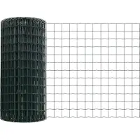 vidaXL Euro-Zaun mit Betonsockel 10 x 0,6 m PVC-beschichteter Stahl