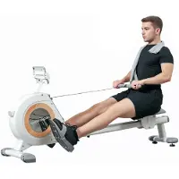 SPORTNOW Rudergerät für Zuhause, Magnetisches Rudergerät mit 16 Widerstandsstufen, LCD-Monitor, Rudermaschine mit Telefon-/IPAD-Halter, für Cardio-Training, bis 150kg belastbar