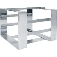 Gastro-Inox - Transporthilfe - Catering, Edelstahl Längseinschub: 3 Auflagen GN 1/1