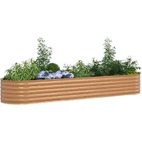 vidaXL Hochbeet Braun 320 x 80 x 44 cm Stahl