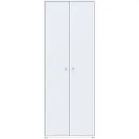 Forte Mehrzweckschrank TEMPRA 2, 2-türig, Weiß, 197,5x73,7x34,8 cm, 5 Einlegeböden