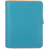 Mywalit Bunte Leder Geldbörse mit Druckknopfverschluss und beiliegendem Stift, 14x10x3cm