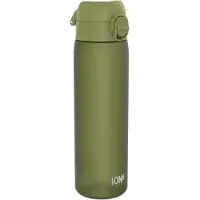 Ion8 Trinkflasche, 500 ml, Auslaufsicher, Einhandöffnung, Sichere Verriegelung, Spülmaschinenfest, BPA-frei, Tragegriff, Klappdeckel, Leicht zu Reinigen, Klimatral, Wüste – Evo