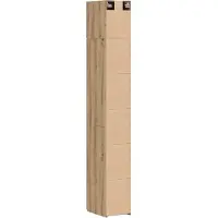 vidaXL Lagerschrank mit Regalen Artisan-Eiche 30 x 42,5 x 225 cm