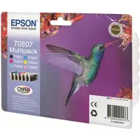 Epson Atramentová náplň T080740 CMYK,LC,LM multipack pre SP R265/R285/R360/RX560/RX585