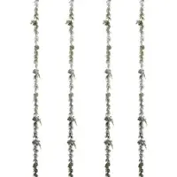 Creativ Green künstliche Pflanze Zederngirlande mit Zapfen, 180 cm, frost, 4er Set