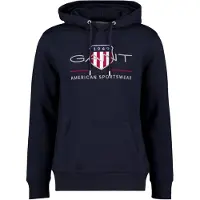 Gant für Herren. 2047082 Archiv Shield Hoodie navy (L), Lässig, Baumwolle, Langarm, Marine