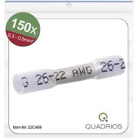 Quadrios Stoßverbinder, 22C469, 0,3 - 0,5 mm², Weiß, Vollisoliert, 150 St.