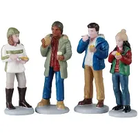 Lemax Food Truck Patrons 12 x 4 x 20 cm 4 Stück Weihnachtsdorf