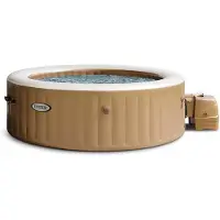 Intex 28412NP PureSPA Bubble Massage Set Whirlpool 236/185cm Durchmesser x 71cm hoch für 8 Personen