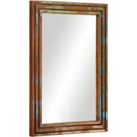 vidaXL Badspiegel 50x70 cm Massivholz Akazie und Glas