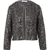 Comma Indoor-Blazer Blusenjacke mit Allover-Pailletten