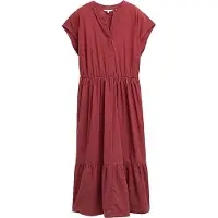 Tom Tailor Solid Volants ärmelloses Kleid