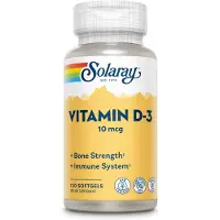 Solaray Vitamin D3 10 mcg 120 St Weichkapseln