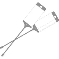 Eichner Hängeetiketten grau 21,5 x 5,8 cm gelocht, 200 St.
