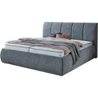 Harper Polsterbett SIYA LF 180x200 cm silber Doppelbett