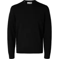 Selected Rundhalspullover "SLHTRAY LS KNIT MERINO CREW NECK NOOS" Wolle, regular fit