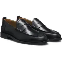 HUGO Loafer aus Leder mit Krokodilleder-Prägung Grösse 42