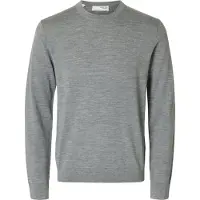 Selected Rundhalspullover "SLHTRAY LS KNIT MERINO CREW NECK NOOS" Wolle, regular fit