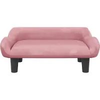 vidaXL Hundebett Rosa 70x40x24 cm Samt