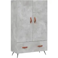 vidaXL Highboard Betongrau 69,5x31x115 cm Holzwerkstoff