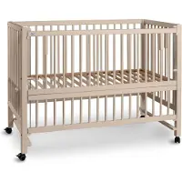 TiSsi Beistellbett/Kinderbett HAJO Buche 120x60 cm seiden-beige