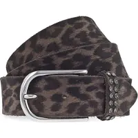 B.belt Gürtel - 35mm Leder- Nietengürtel Q. 6792 Le - Gr. 75 - in Braun - für Damen