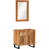 vidaXL 2-tlg. Badmöbel-Set Massivholz Akazie