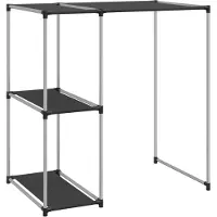 Helloshop26 - Waschmaschinenregal 87 x 55 x 90,5 cm schwarz 02_0005496