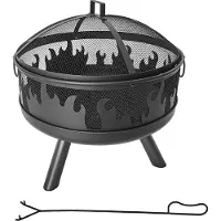 Hi Feuerstelle mit Funkenschutz, rund Maße ca. Ø 61,5 x 43 cm