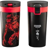 Bialetti Thermobecher Stranger Things, 300 ml, Schwarz / Rot