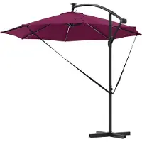 vidaXL Sonnenschirm Bordeauxrot 294 x 294 x 248 cm