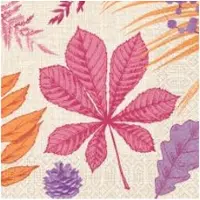 Multi Servietten 33x33 cm, 3-lagig, leuchtende Herbstfarben | Packung (50 Stück)