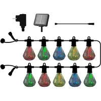 Sirius Marcus Solar Lichterkette Starter-Set Bunt 3 m 10 LED Warmweiß